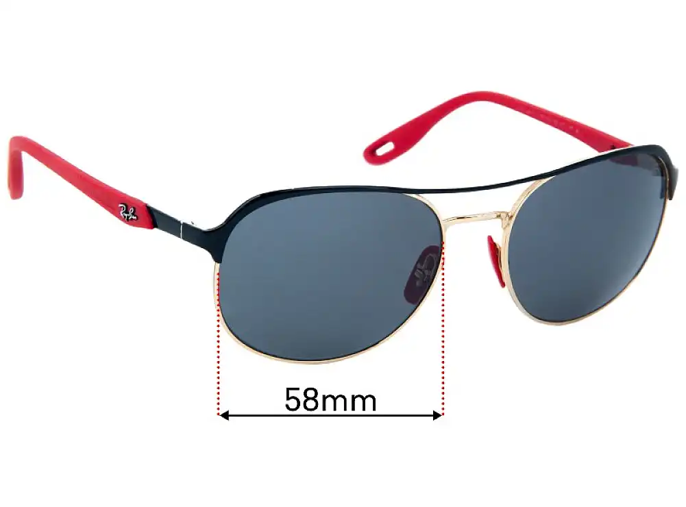 Sunglass Fix Verres de Remplacement pour Ray-Ban RB3685M Scuderia Ferrari Collection - 58mm Wide Sunglass Fix Verres de Remplacement pour Ray-Ban RB3685M Scuderia Ferrari Collection - 58mm Wide