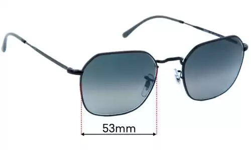 Sunglass Fix Lentilles de Remplacement pour Ray-Ban RB3694 Jim - 53mm Wide Ray-Ban RB3694 Jim Lentilles de Remplacement 53mm wide