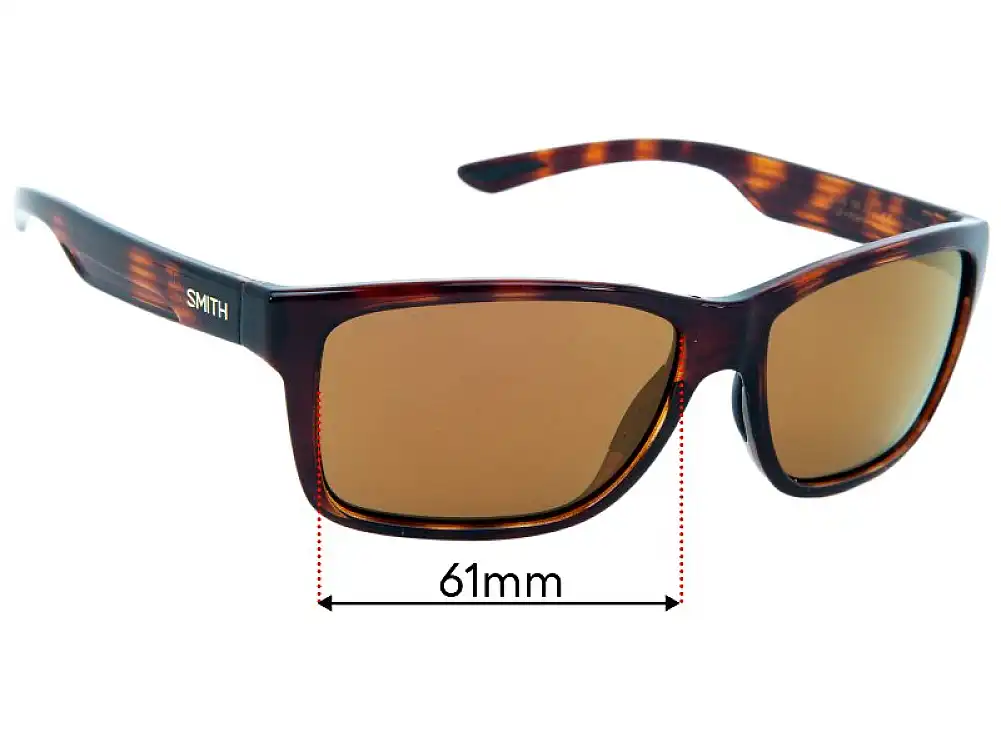 Sunglass Fix Verres de Remplacement pour Smith Drake - 61mm Wide Sunglass Fix Verres de Remplacement pour Smith Drake - 61mm Wide
