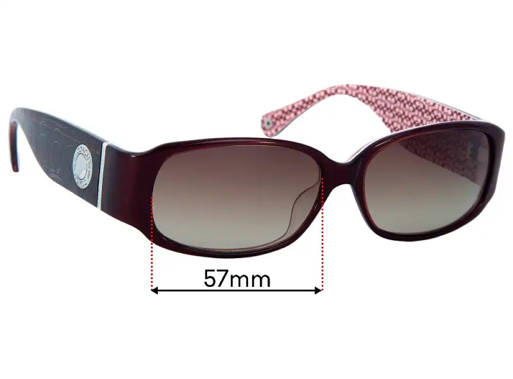 Sunglass Fix Lentilles de Remplacement pour Coach Keri S464 - 57mm Wide Sunglass Fix Lentilles de Remplacement pour Coach Keri S464 - 57mm Wide