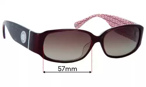 Sunglass Fix Lentilles de Remplacement pour Coach Keri S464 - 57mm Wide Coach Keri S464 Lentilles de Remplacement 57mm wide