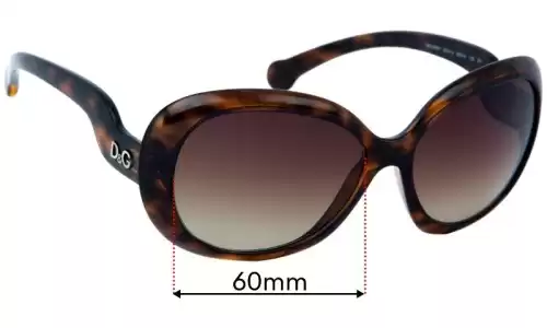 Sunglass Fix Lentilles de Remplacement pour Dolce & Gabbana DG8063 - 60mm Wide Dolce & Gabbana DG8063 Lentilles de Remplacement 60mm wide