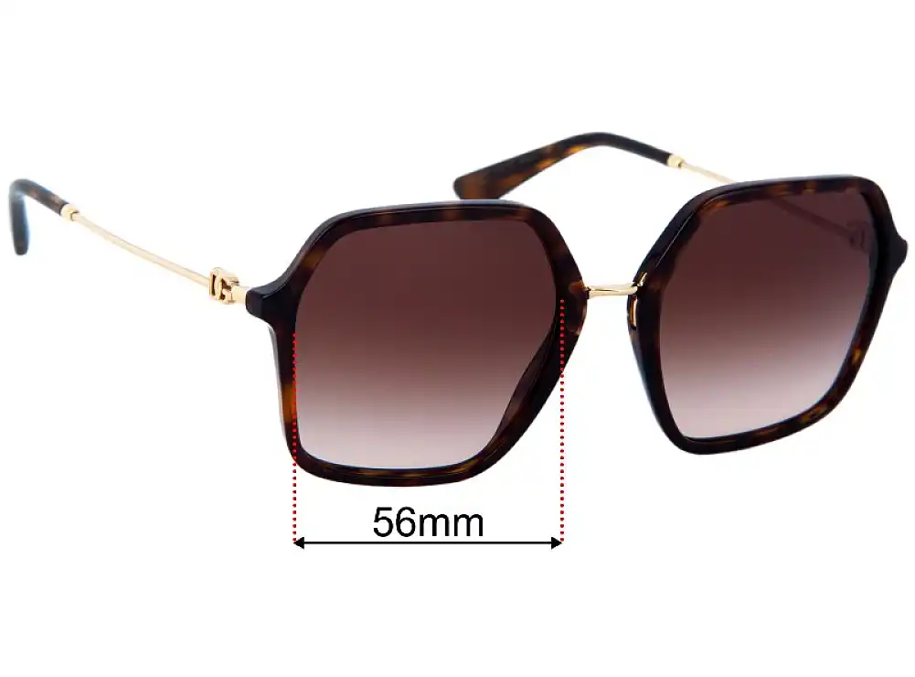 Sunglass Fix Lentilles de Remplacement pour Dolce & Gabbana DG4422 - 56mm Wide Sunglass Fix Lentilles de Remplacement pour Dolce & Gabbana DG4422 - 56mm Wide