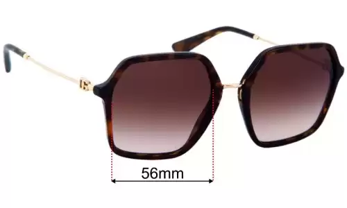 Sunglass Fix Lentilles de Remplacement pour Dolce & Gabbana DG4422 - 56mm Wide Dolce & Gabbana DG4422 Lentilles de Remplacement 56mm wide