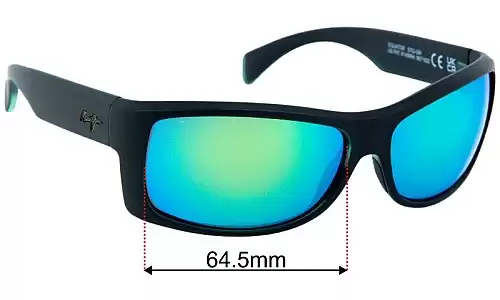 Sunglass Fix Lentilles de Remplacement pour Maui Jim MJ848 Equator - 64mm Wide Maui Jim MJ848 Equator Lentilles de Remplacement 64mm wide
