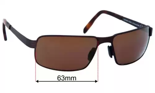 Sunglass Fix Lentilles de Remplacement pour Maui Jim MJ187 Castaway - 63mm Wide Maui Jim MJ187 Castaway Lentilles de Remplacement 63mm wide