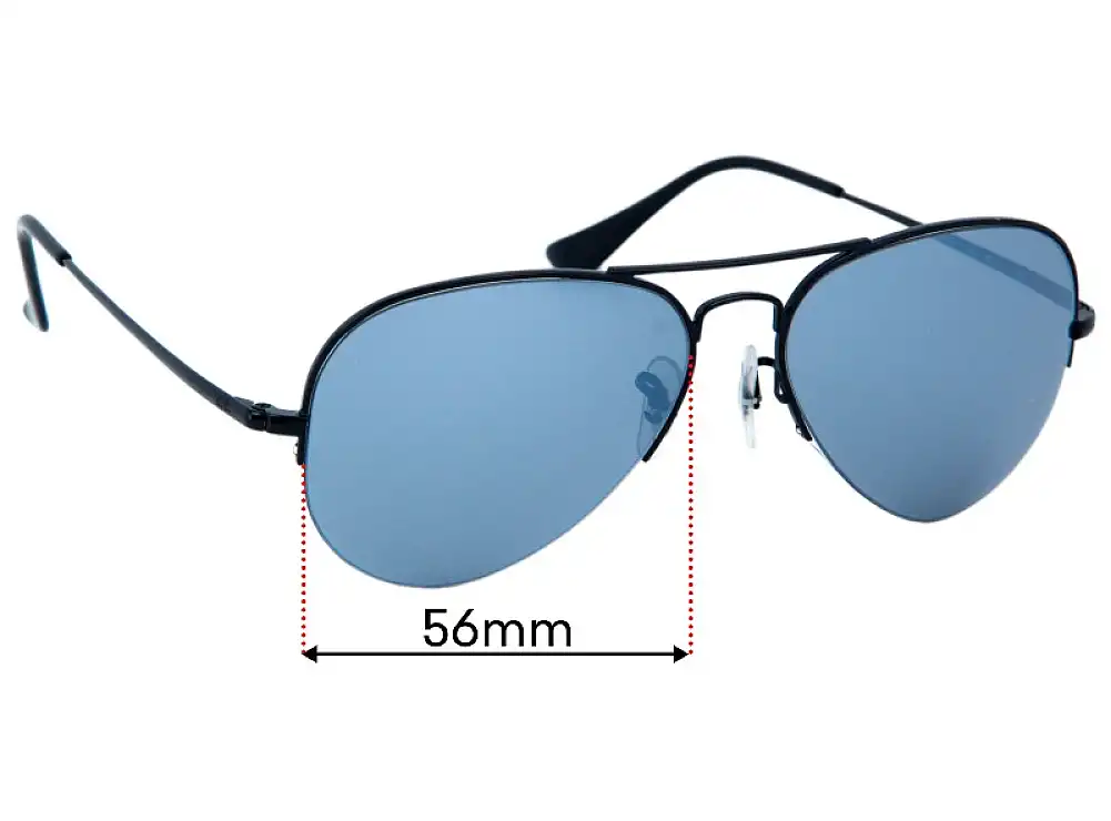 Ray Ban RB6589 Aviator Gaze Replacement Lenses - 56mm Ray Ban RB6589 Aviator Gaze Replacement Lenses - 56mm