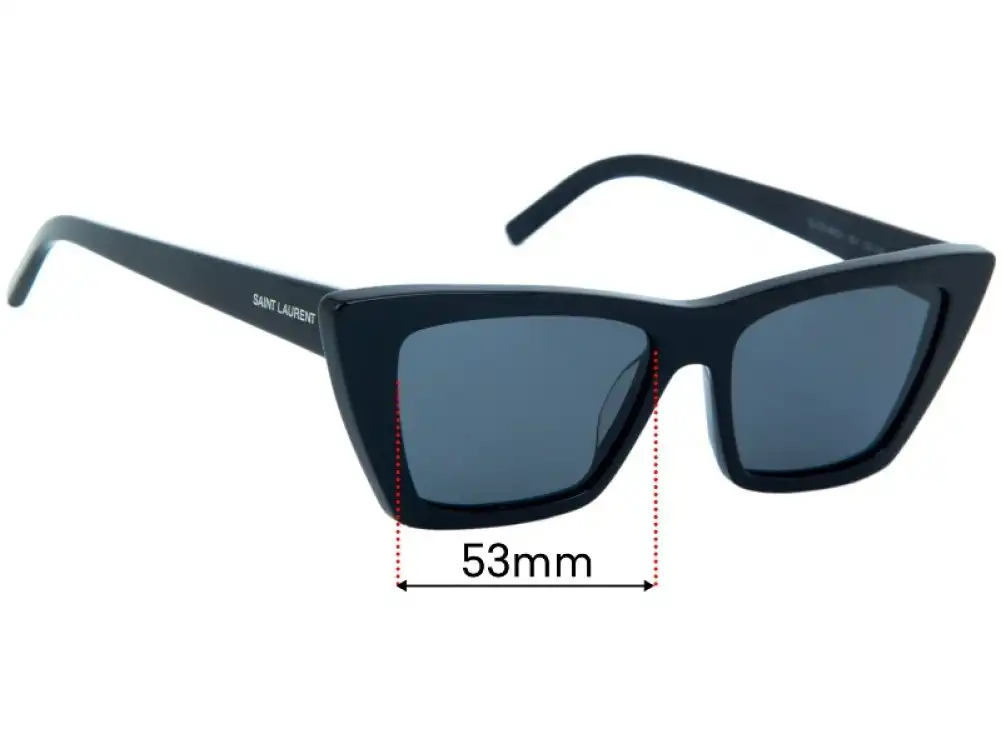 Sunglass Fix Lentilles de Remplacement pour Saint Laurent SL276 Mica - 53mm Wide Sunglass Fix Lentilles de Remplacement pour Saint Laurent SL276 Mica - 53mm Wide