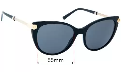 Sunglass Fix Lentilles de Remplacement pour Versace VE4364QA - 55mm Wide Versace VE4364QA Lentilles de Remplacement 55mm wide
