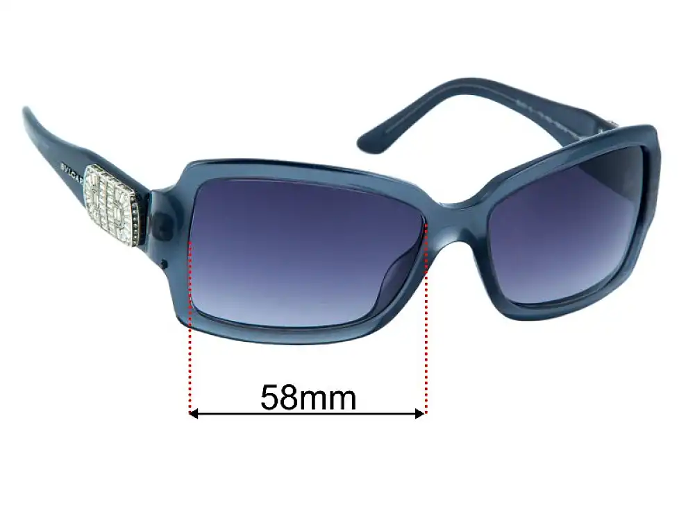 Sunglass Fix Lentilles de Remplacement pour Bvlgari 8001B - 58mm Wide Sunglass Fix Lentilles de Remplacement pour Bvlgari 8001B - 58mm Wide