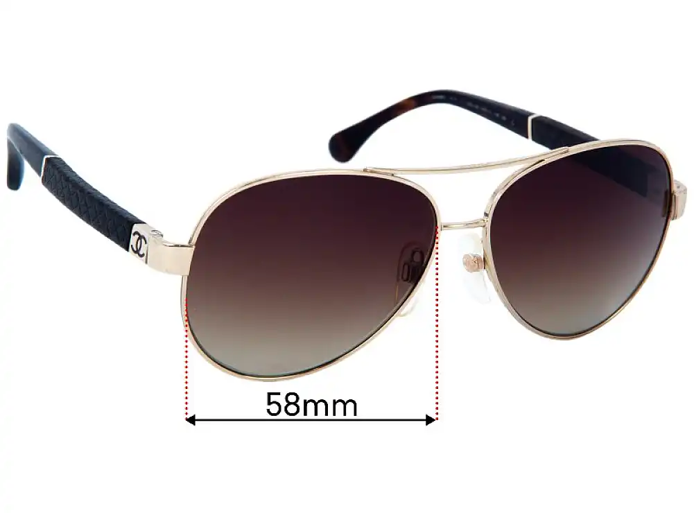 Sunglass Fix Lentilles de Remplacement pour Chanel 4195-Q - 58mm Wide Sunglass Fix Lentilles de Remplacement pour Chanel 4195-Q - 58mm Wide