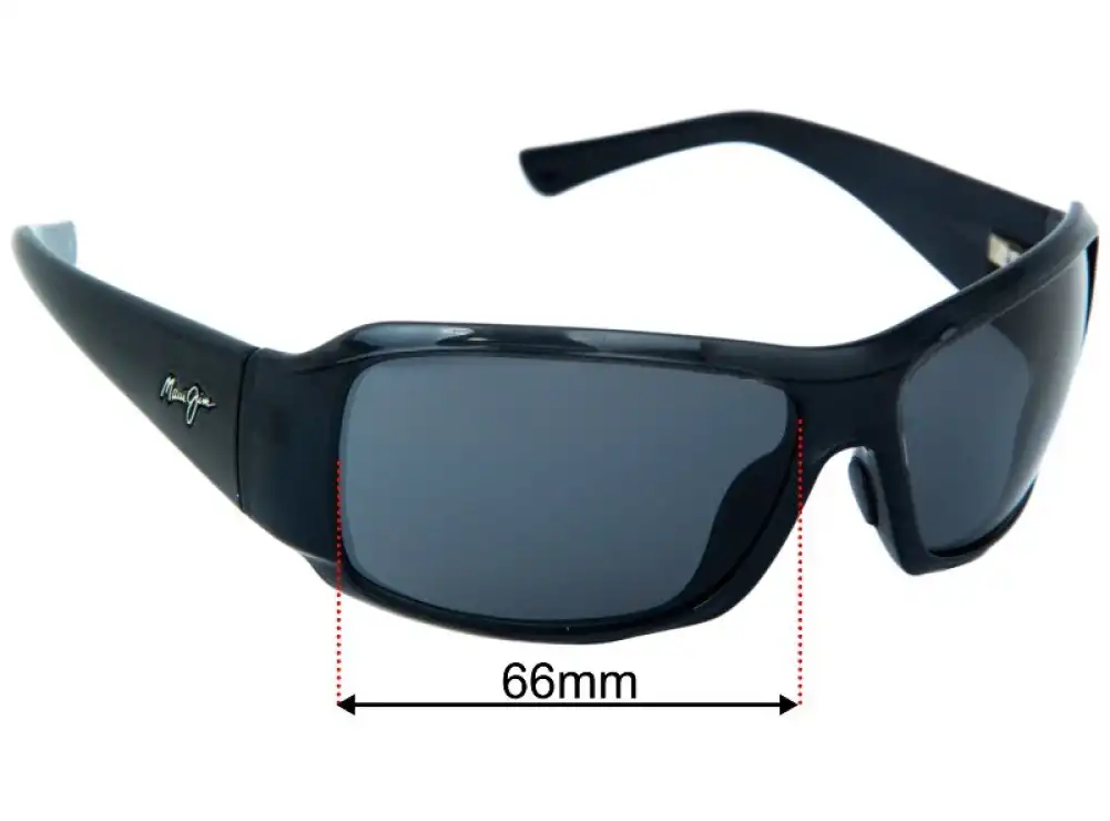 Sunglass Fix Lentilles de Remplacement pour Maui Jim MJ255 Nine Palms - 66mm Wide Sunglass Fix Lentilles de Remplacement pour Maui Jim MJ255 Nine Palms - 66mm Wide