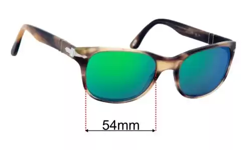 Sunglass Fix Lentilles de Remplacement pour Persol 3020-S - 54mm Wide Persol 3020-S Lentilles de Remplacement 54mm wide