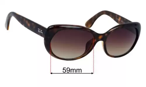 Sunglass Fix Lentilles de Remplacement pour Ray-Ban RB4325-F - 59mm Wide Ray-Ban RB4325-F Lentilles de Remplacement 59mm wide