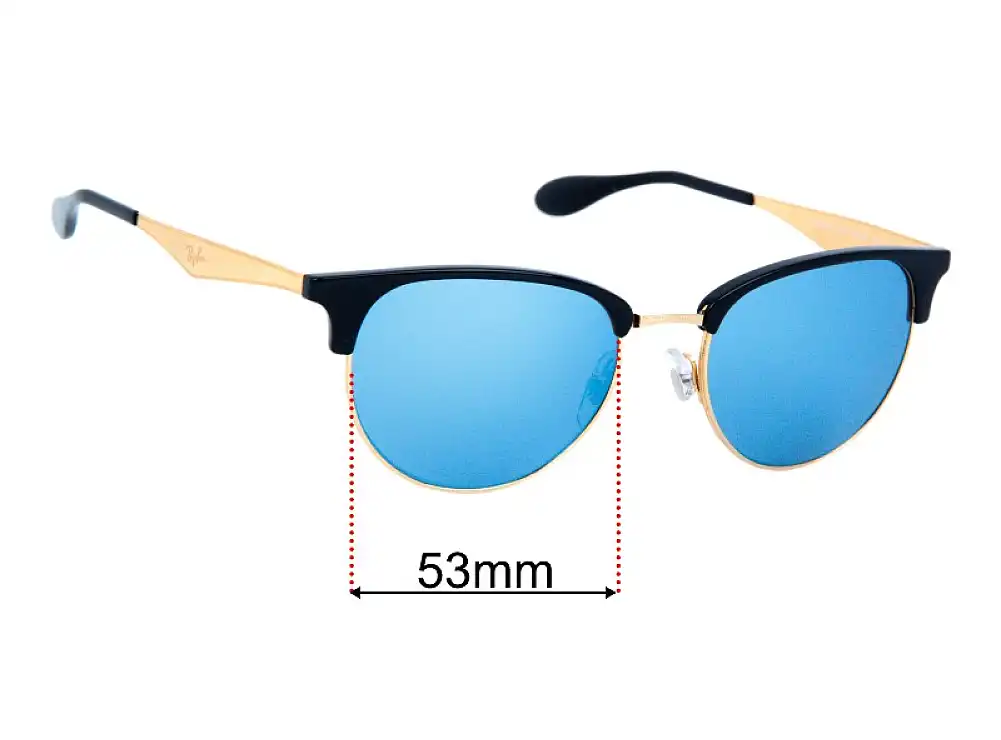 Sunglass Fix Lentilles de Remplacement pour Ray-Ban RB6396 - 53mm Wide Sunglass Fix Lentilles de Remplacement pour Ray-Ban RB6396 - 53mm Wide