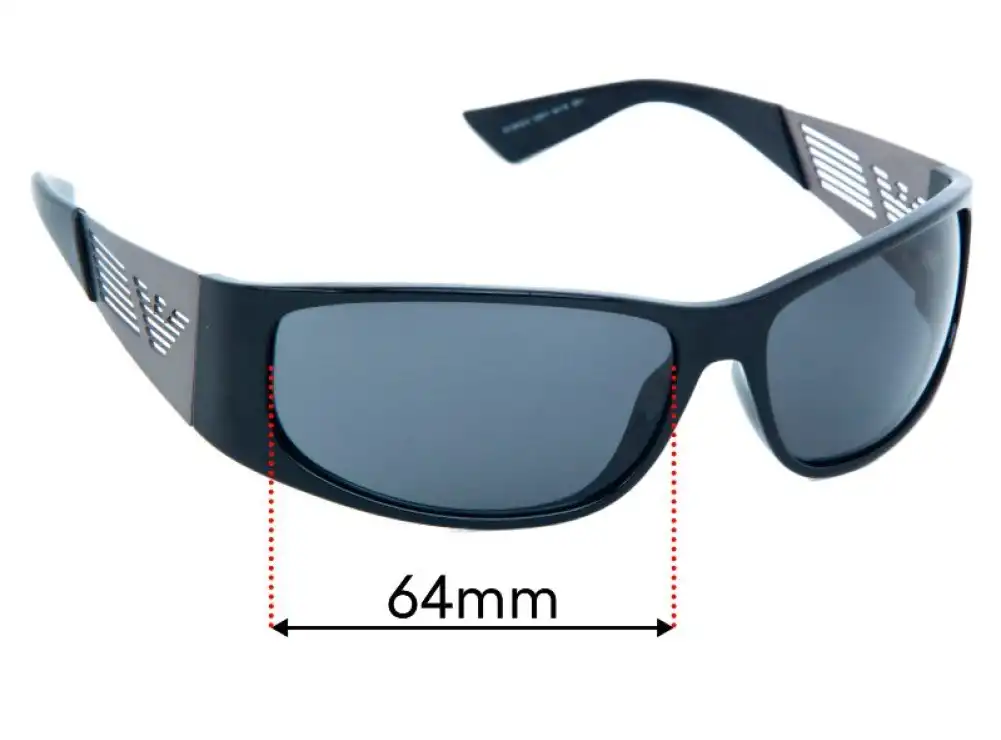 Sunglass Fix Lentilles de Remplacement pour Emporio Armani EA9642/S - 64mm Wide Sunglass Fix Lentilles de Remplacement pour Emporio Armani EA9642/S - 64mm Wide