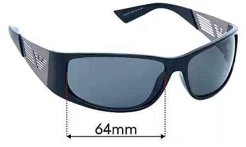 Sunglass Fix Lentilles de Remplacement pour Emporio Armani EA9642/S - 64mm Wide Emporio Armani EA9642/S Lentilles de Remplacement 64mm wide