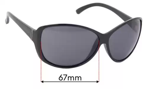 Von Zipper Vacay Replacement Lenses - 67mm Sunglass Fix Replacement Lenses for Von Zipper Vacay - 67mm Wide
