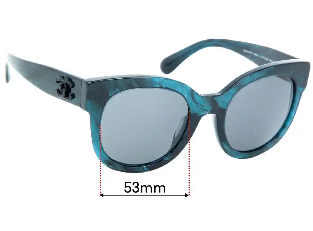 Sunglass Fix Verres de Remplacement pour Chanel 5358-A - 53mm Wide Sunglass Fix Verres de Remplacement pour Chanel 5358-A - 53mm Wide