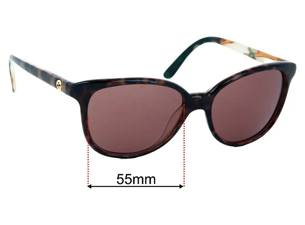 Sunglass Fix Verres de Remplacement pour Gucci GG3633N/S - 55mm Wide Sunglass Fix Verres de Remplacement pour Gucci GG3633N/S - 55mm Wide