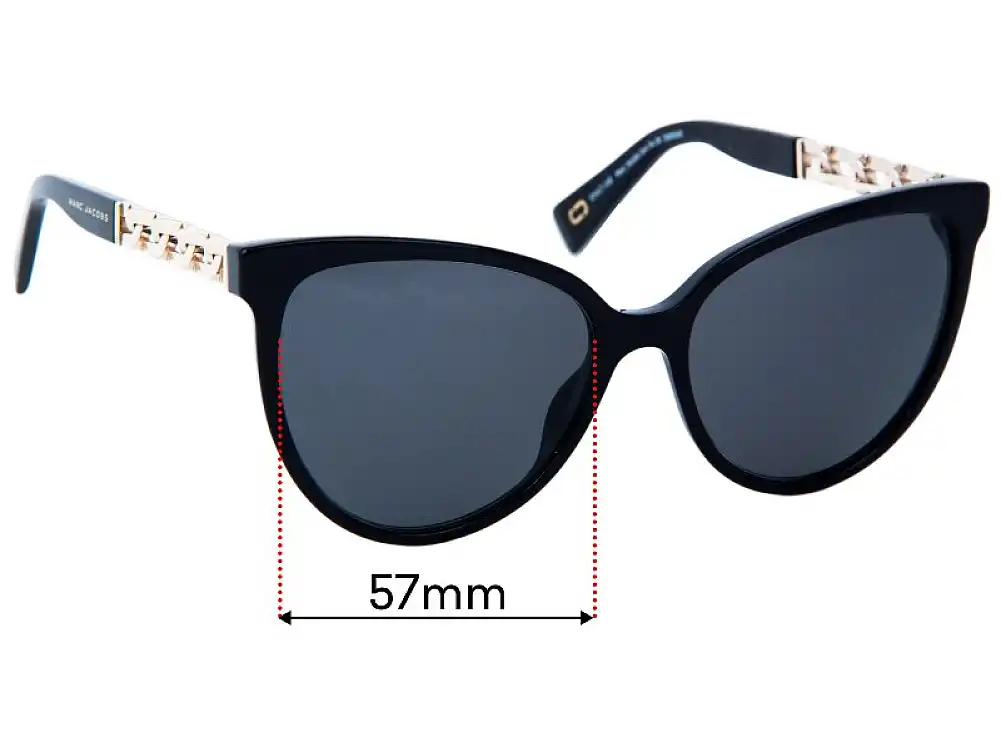 Sunglass Fix Verres de Remplacement pour Marc by Marc Jacobs Sun Rx 08 - 57mm Wide Sunglass Fix Verres de Remplacement pour Marc by Marc Jacobs Sun Rx 08 - 57mm Wide