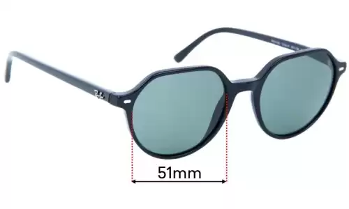 Sunglass Fix Lentilles de Remplacement pour Ray-Ban RB2195 Thalia - 51mm Wide Ray-Ban RB2195 Thalia Lentilles de Remplacement 51mm wide