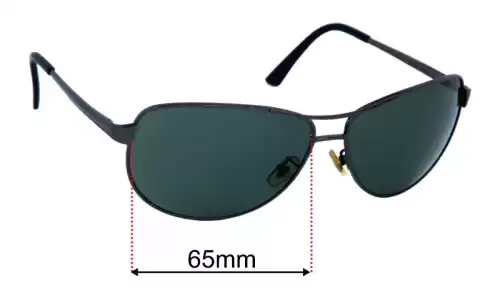 Sunglass Fix Lentilles de Remplacement pour Ray-Ban RB3342 Warrior - 65mm Wide Ray-Ban RB3342 Warrior Lentilles de Remplacement 65mm wide