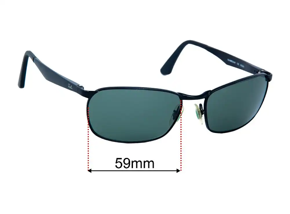 Sunglass Fix Lentilles de Remplacement pour Ray-Ban RB3534 - 59mm Wide Sunglass Fix Lentilles de Remplacement pour Ray-Ban RB3534 - 59mm Wide