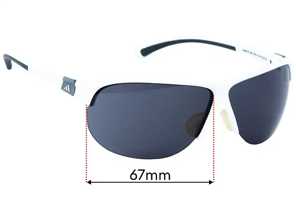Sunglass Fix Lentilles de Remplacement pour Adidas Tourpro S A179 - 67mm Wide Sunglass Fix Lentilles de Remplacement pour Adidas Tourpro S A179 - 67mm Wide