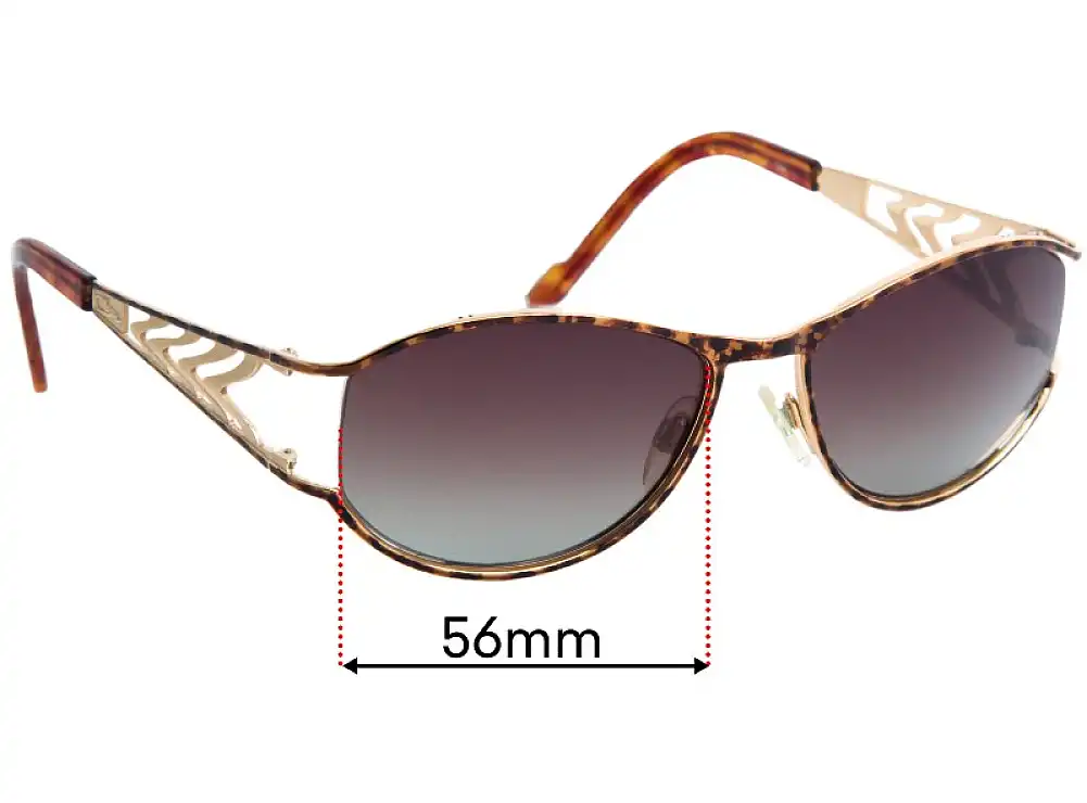 Sunglass Fix Verres de Remplacement pour Cazal Unknown Model - 56mm Wide Sunglass Fix Verres de Remplacement pour Cazal Unknown Model - 56mm Wide
