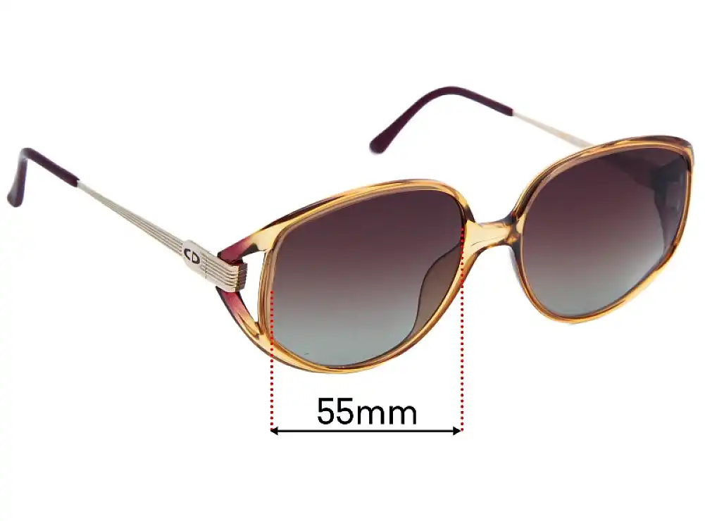 Sunglass Fix Verres de Remplacement pour Christian Dior 2394 - 55mm Wide Sunglass Fix Verres de Remplacement pour Christian Dior 2394 - 55mm Wide