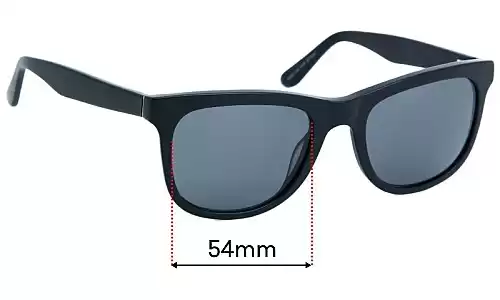 Sunglass Fix Verres de Remplacement pour Country Road CR 59 - 54mm Wide Sunglass Fix Verres de Remplacement pour Country Road CR 59 - 54mm Wide