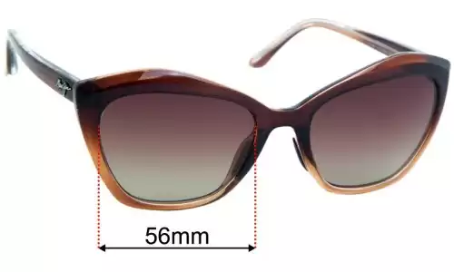 Sunglass Fix Verres de Remplacement pour Maui Jim MJ827 Lotus - 56mm Wide Sunglass Fix Verres de Remplacement pour Maui Jim MJ827 Lotus - 56mm Wide