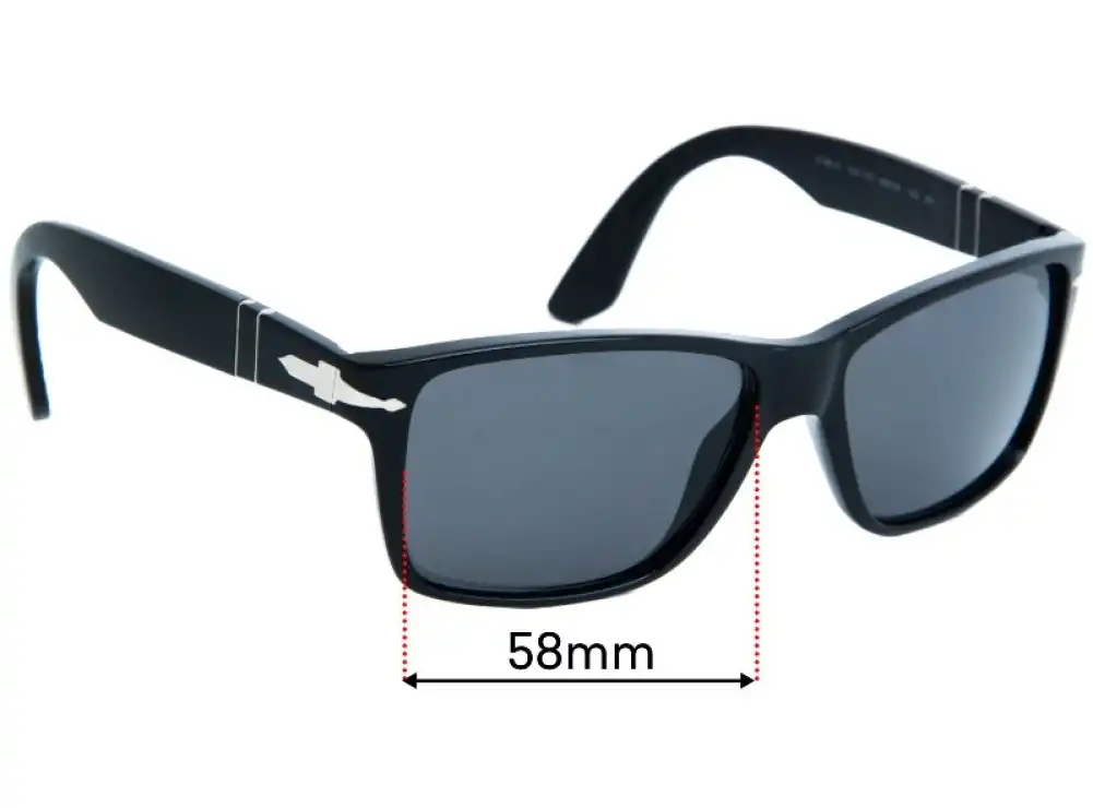 Sunglass Fix Verres de Remplacement pour Persol 3195-S - 58mm Wide Sunglass Fix Verres de Remplacement pour Persol 3195-S - 58mm Wide