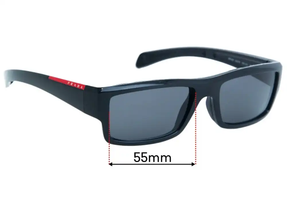 Sunglass Fix Verres de Remplacement pour Prada SPS05I - 55mm Wide Sunglass Fix Verres de Remplacement pour Prada SPS05I - 55mm Wide