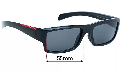 Sunglass Fix Verres de Remplacement pour Prada SPS05I - 55mm Wide Sunglass Fix Verres de Remplacement pour Prada SPS05I - 55mm Wide