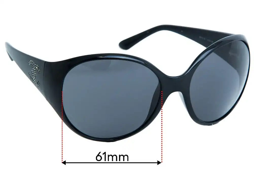 Sunglass Fix Verres de Remplacement pour Chanel 6013-B - 61mm Wide Sunglass Fix Verres de Remplacement pour Chanel 6013-B - 61mm Wide