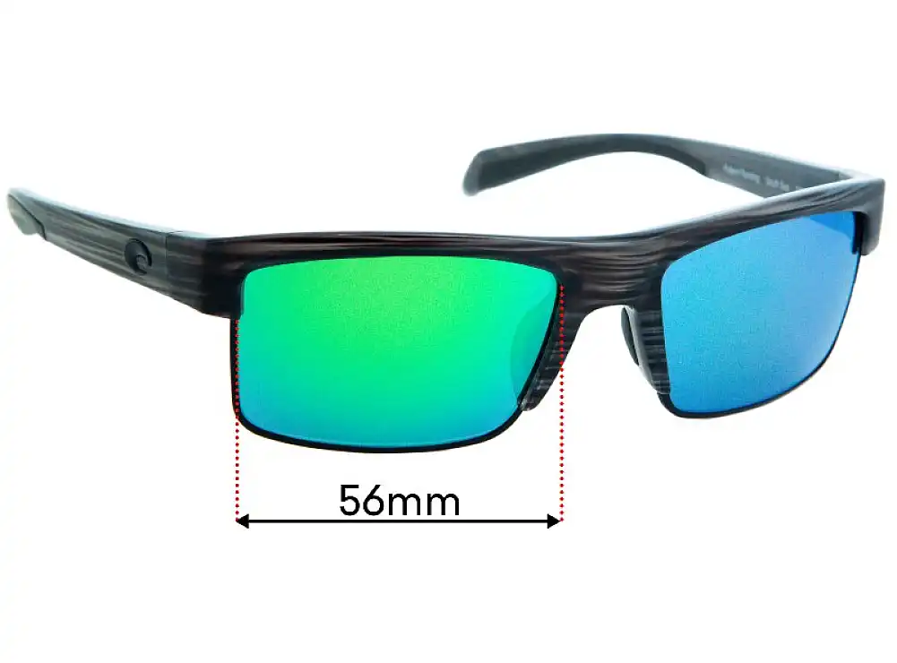 Sunglass Fix Verres de Remplacement pour Costa Del Mar South Sea - 56mm Wide Sunglass Fix Verres de Remplacement pour Costa Del Mar South Sea - 56mm Wide