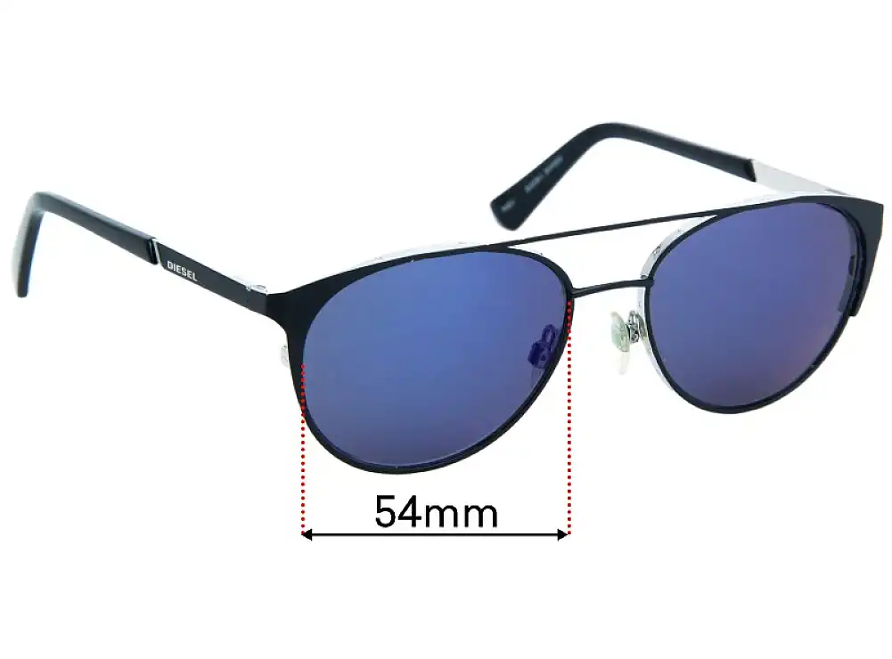 Sunglass Fix Verres de Remplacement pour Diesel DL5259 - 54mm Wide Sunglass Fix Verres de Remplacement pour Diesel DL5259 - 54mm Wide