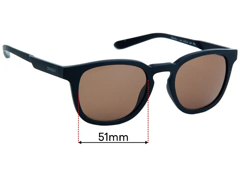 Sunglass Fix Verres de Remplacement pour Dragon Finch - 51mm Wide Sunglass Fix Verres de Remplacement pour Dragon Finch - 51mm Wide