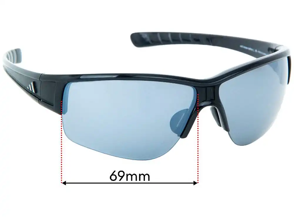 Sunglass Fix Verres de Remplacement pour Adidas A410 Evil Cross L - 69mm Wide Sunglass Fix Verres de Remplacement pour Adidas A410 Evil Cross L - 69mm Wide