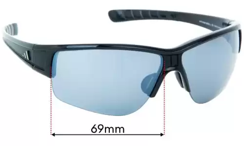 Sunglass Fix Verres de Remplacement pour Adidas A410 Evil Cross L - 69mm Wide Sunglass Fix Verres de Remplacement pour Adidas A410 Evil Cross L - 69mm Wide