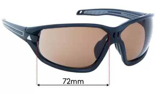 Sunglass Fix Lentilles de Remplacement pour Adidas A193 Evil Eye Evo Pro L - 72mm Wide Adidas A193 Evil Eye Evo Pro L Lentilles de Remplacement 72mm wide