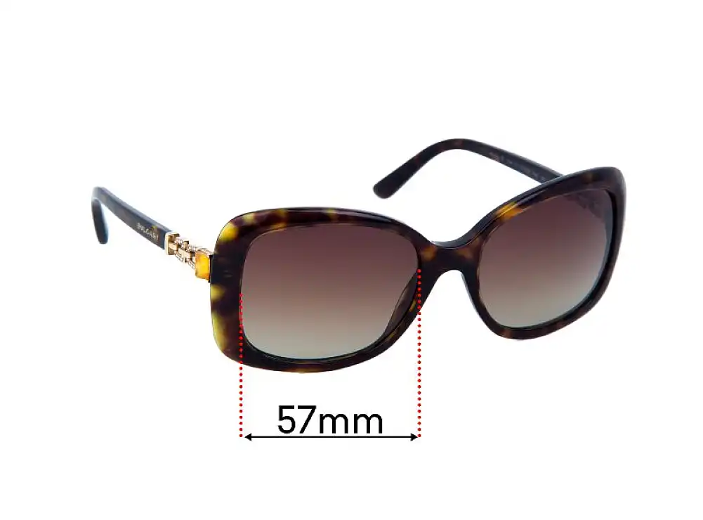 Sunglass Fix Verres de Remplacement pour Bvlgari 8144-B - 57mm Wide Sunglass Fix Verres de Remplacement pour Bvlgari 8144-B - 57mm Wide