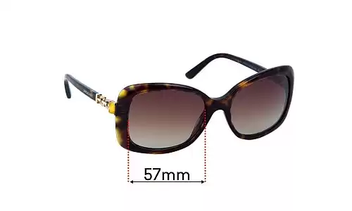 Sunglass Fix Verres de Remplacement pour Bvlgari 8144-B - 57mm Wide Sunglass Fix Verres de Remplacement pour Bvlgari 8144-B - 57mm Wide