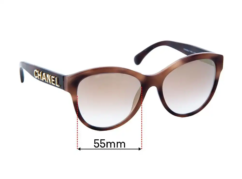 Sunglass Fix Verres de Remplacement pour Chanel 5458 - 55mm Wide Sunglass Fix Verres de Remplacement pour Chanel 5458 - 55mm Wide