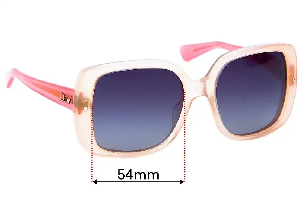 Sunglass Fix Verres de Remplacement pour Christian Dior Dior Jupon 3 - 54mm Wide Sunglass Fix Verres de Remplacement pour Christian Dior Dior Jupon 3 - 54mm Wide