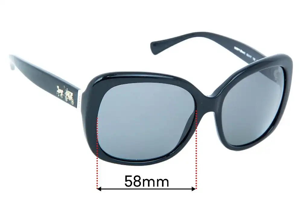 Sunglass Fix Verres de Remplacement pour Coach HC8158 - 58mm Wide Sunglass Fix Verres de Remplacement pour Coach HC8158 - 58mm Wide