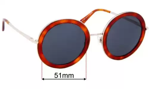 Sunglass Fix Verres de Remplacement pour Ellery Sun Rx 07 - 51mm Wide Sunglass Fix Verres de Remplacement pour Ellery Sun Rx 07 - 51mm Wide
