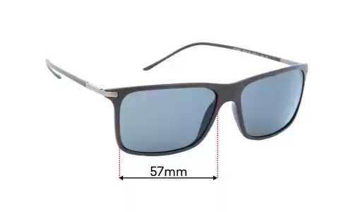 Sunglass Fix Verres de Remplacement pour Giorgio Armani AR 8034 - 57mm Wide Sunglass Fix Verres de Remplacement pour Giorgio Armani AR 8034 - 57mm Wide